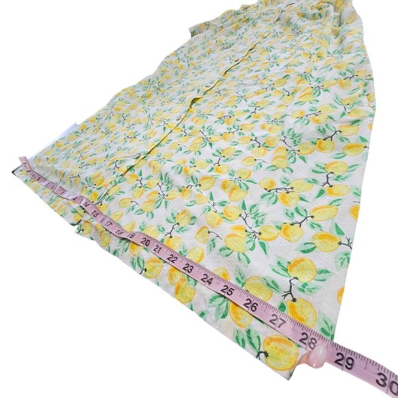 Vintage Women's Nightgown Lemons pleats on shoulder size S / M - Picture 6 of 11